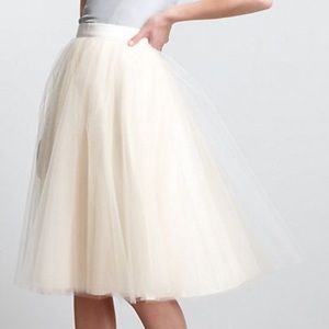 Anthropologie BHLDN Leena Tulle Skirt White xs